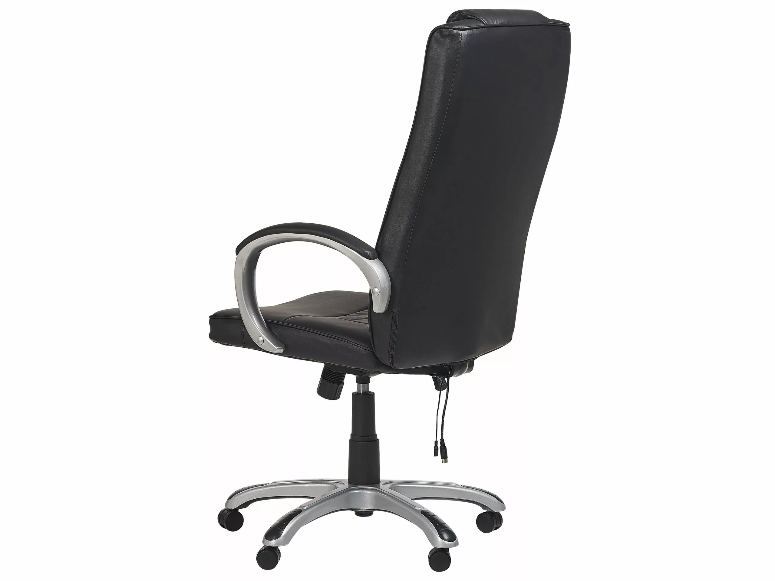 Beliani Hierova Työtuoli Keinonahka Musta GRANDEUR II - Image 8