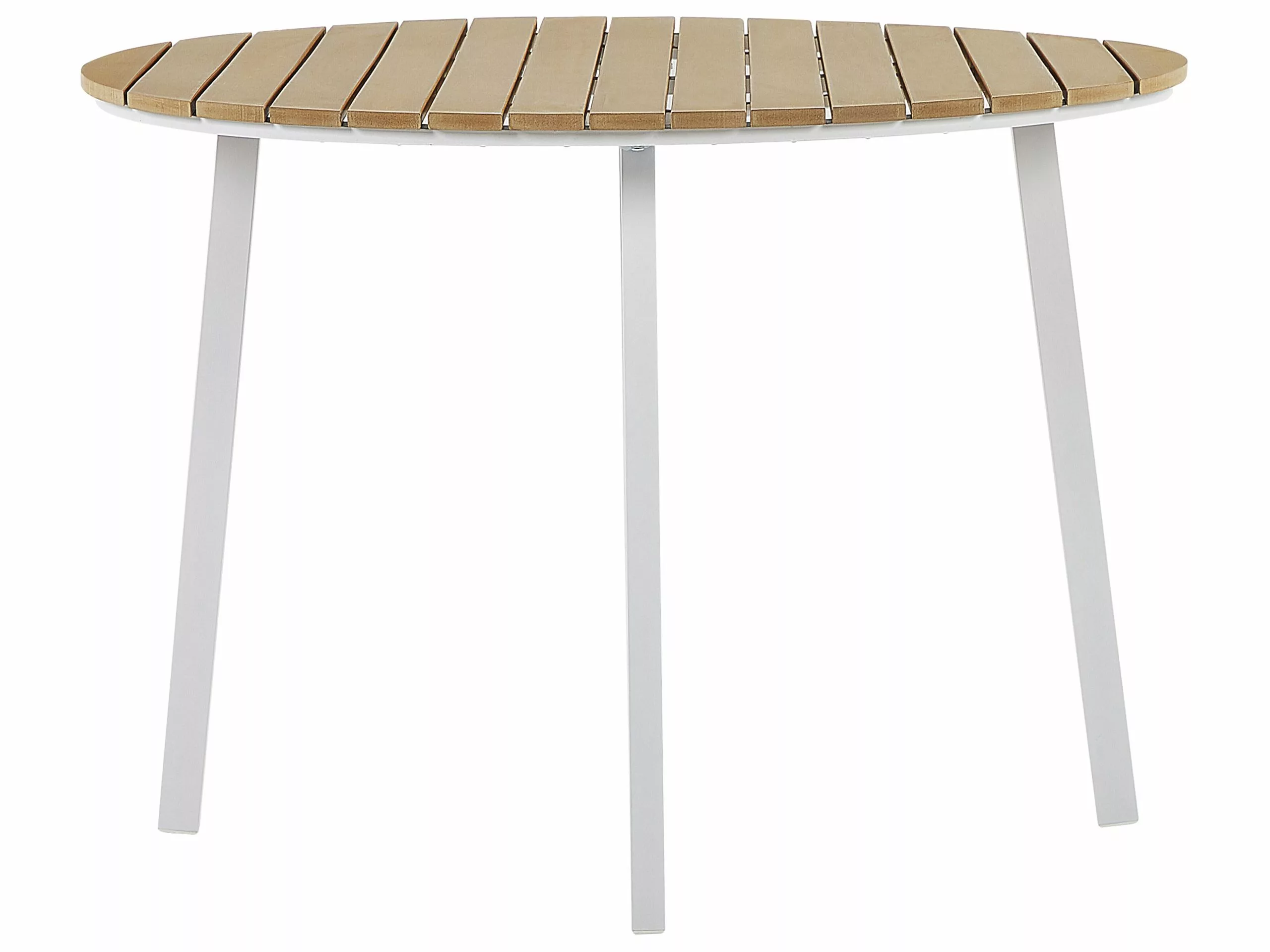 Beliani 4-istuttava Ulkoruokailuryhmä Alumiini Valkoinen/beige CAVOLI - Image 10