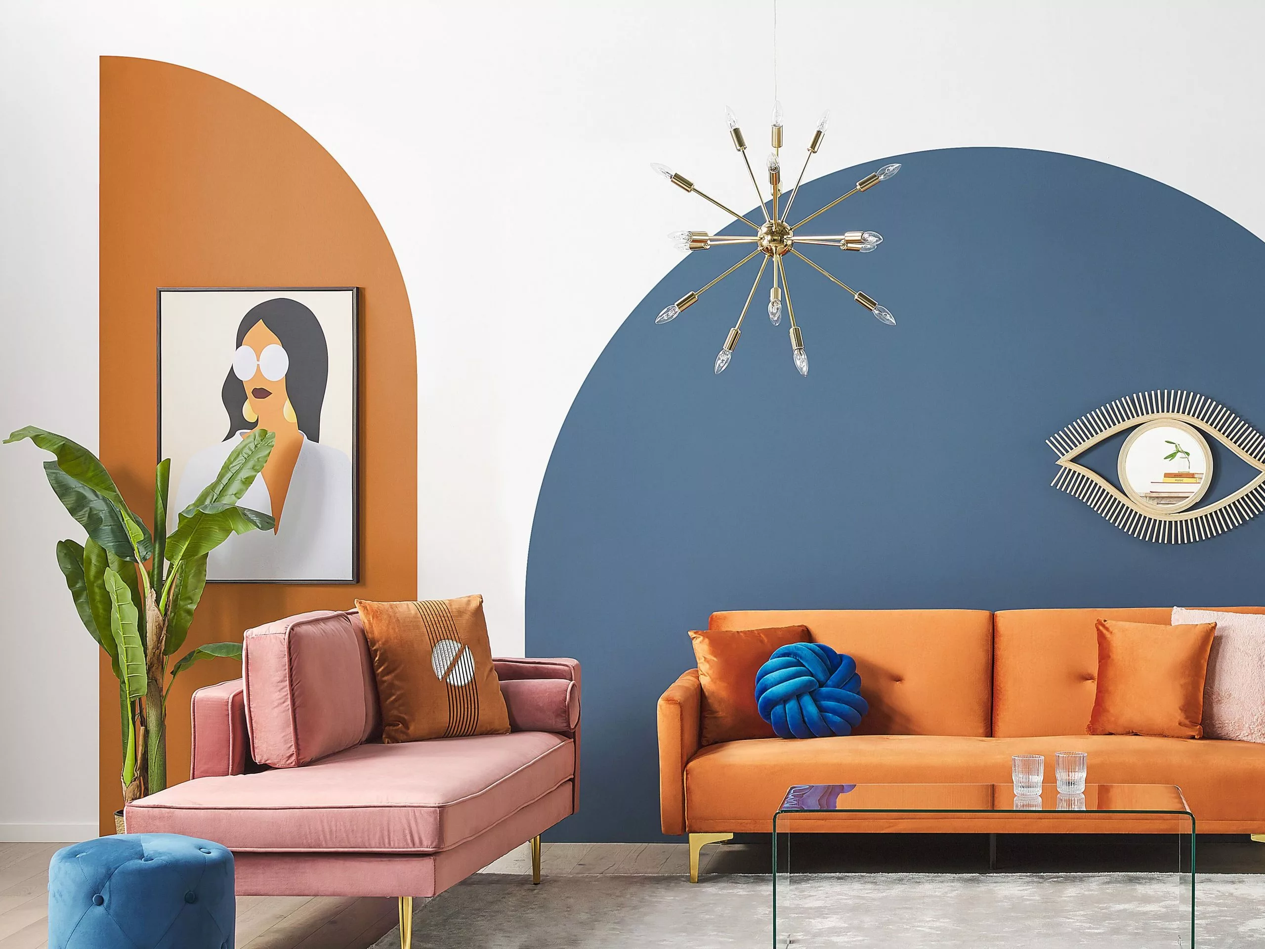 Beliani Divaani Sametti Oikeak. Vaaleanpunainen MIRAMAS - Image 3