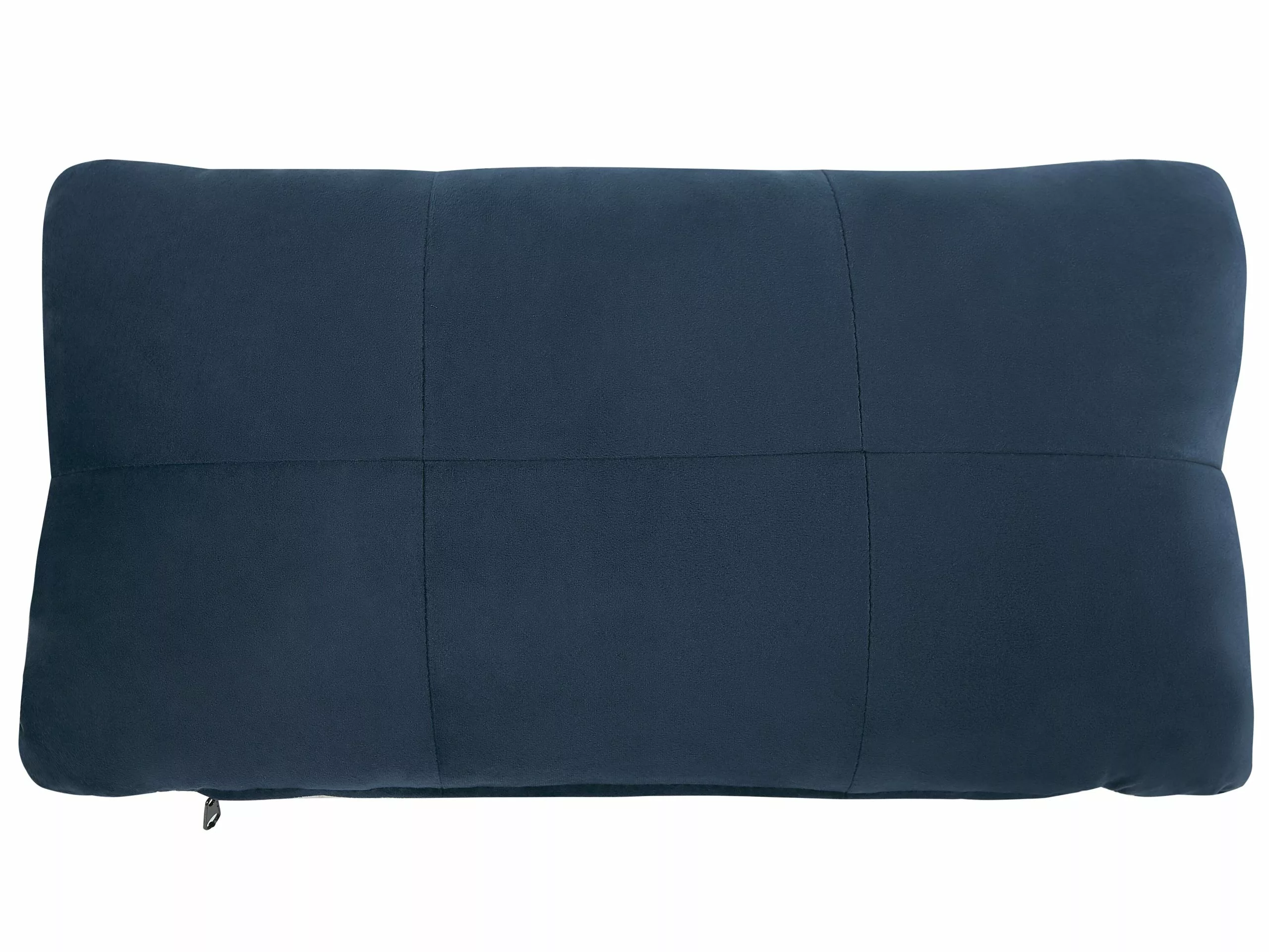 Beliani Divaani Bluetooth-kaiuttimella Ja USB-portilla Sametti Tummansininen SIMORRE - Image 10