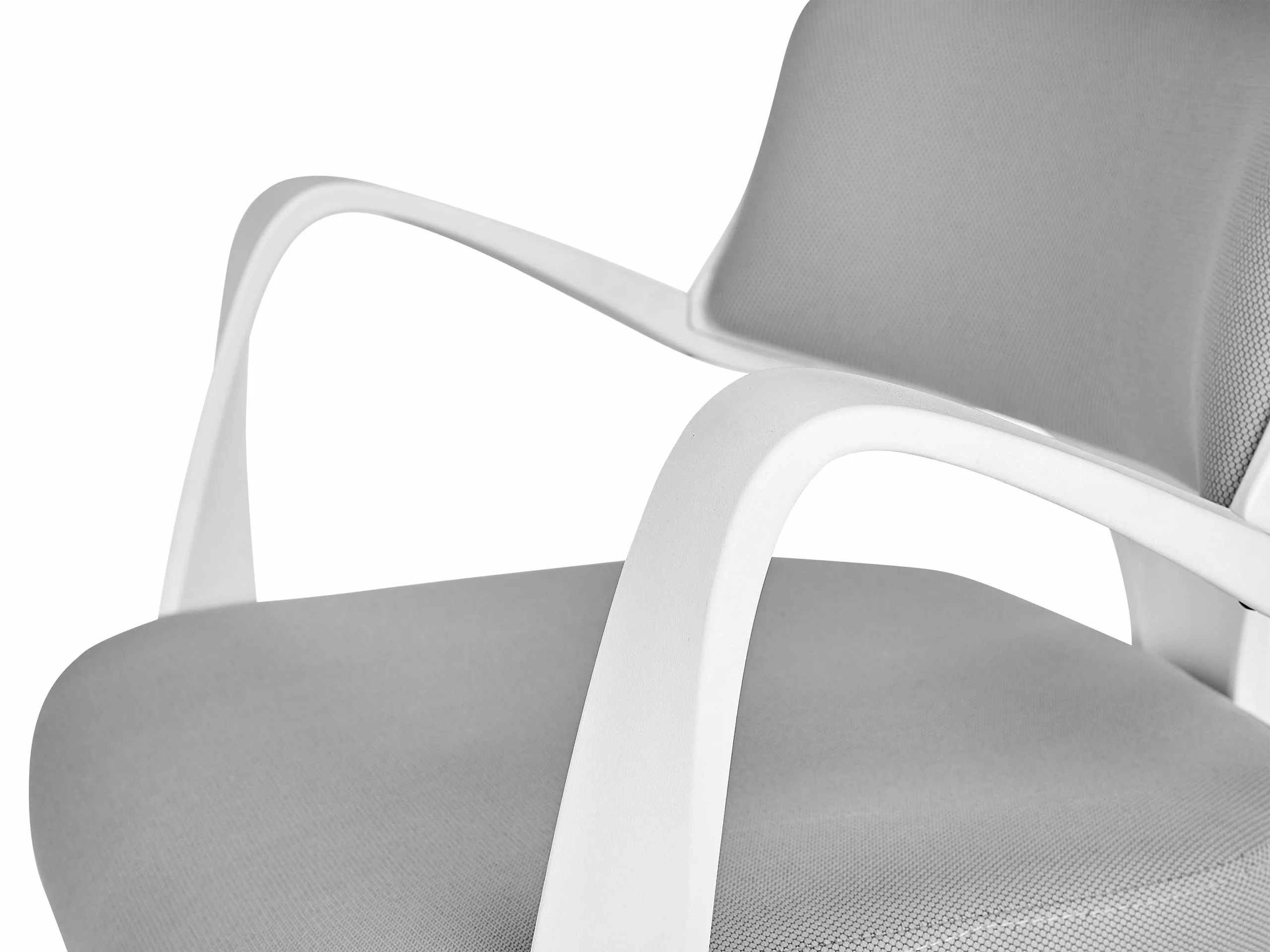 Beliani Työtuoli Kangas Valkoinen/harmaa GRANDIOSE - Image 9