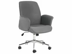 Beliani Työtuoli Kangas Harmaa RAVISHING
