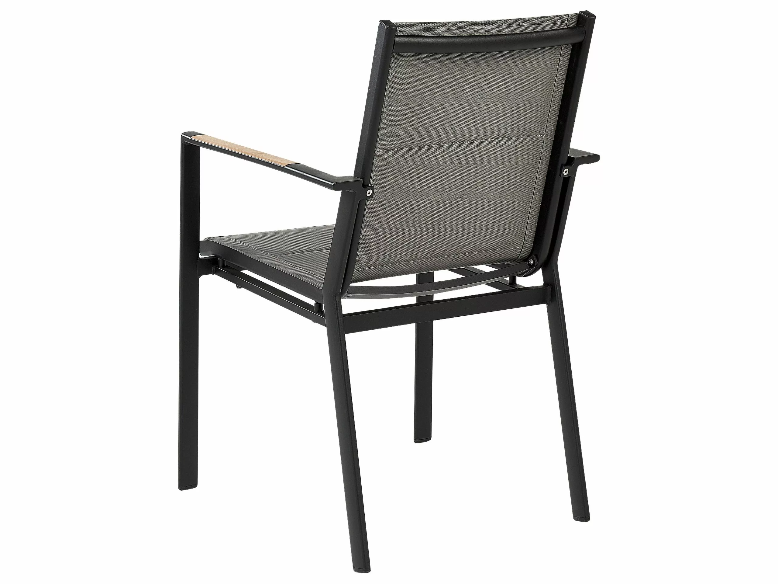 Beliani Puutarhatuoli Alumiini Musta 6 Kpl BUSSETO - Image 6