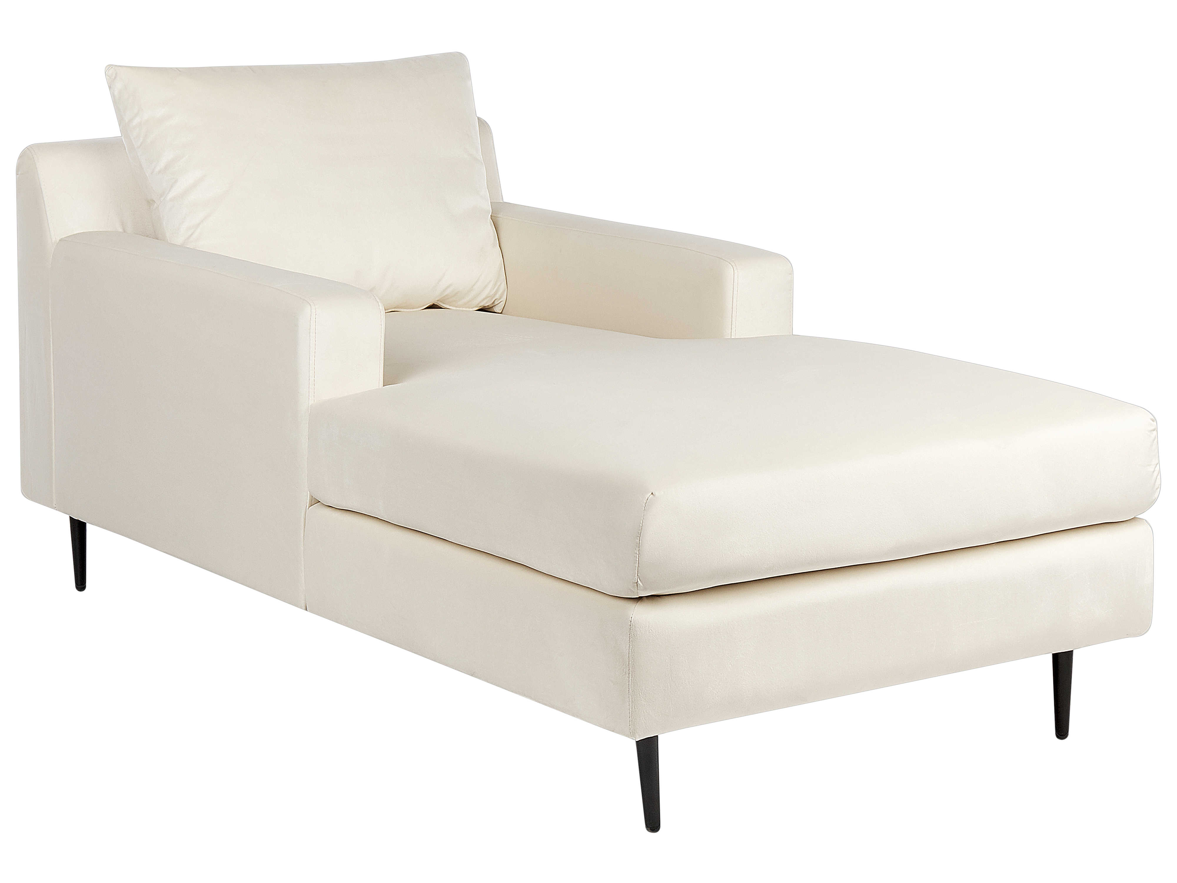 Beliani Divaani Sametti Beige GUERET