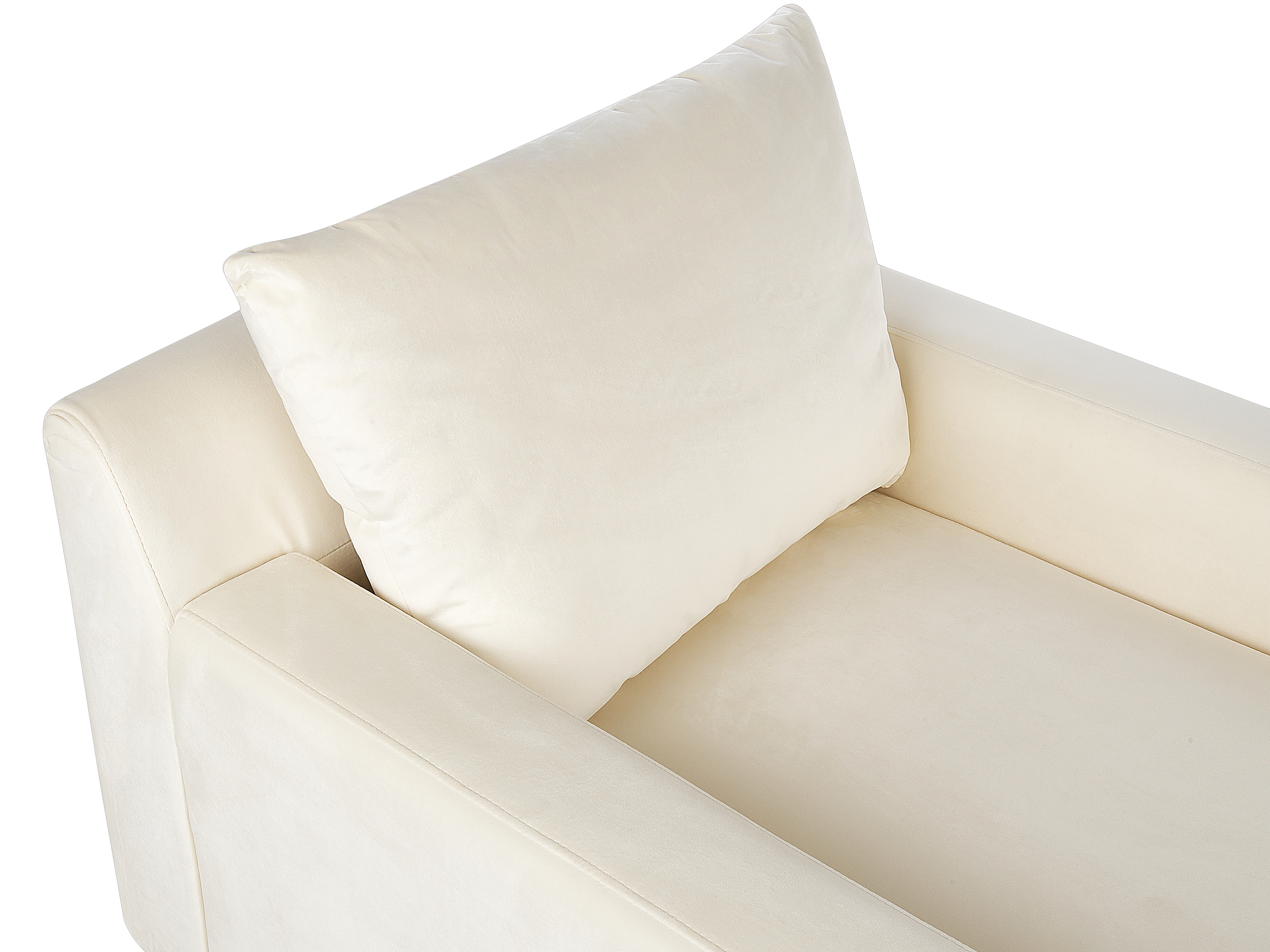 Beliani Divaani Sametti Beige GUERET - Image 5