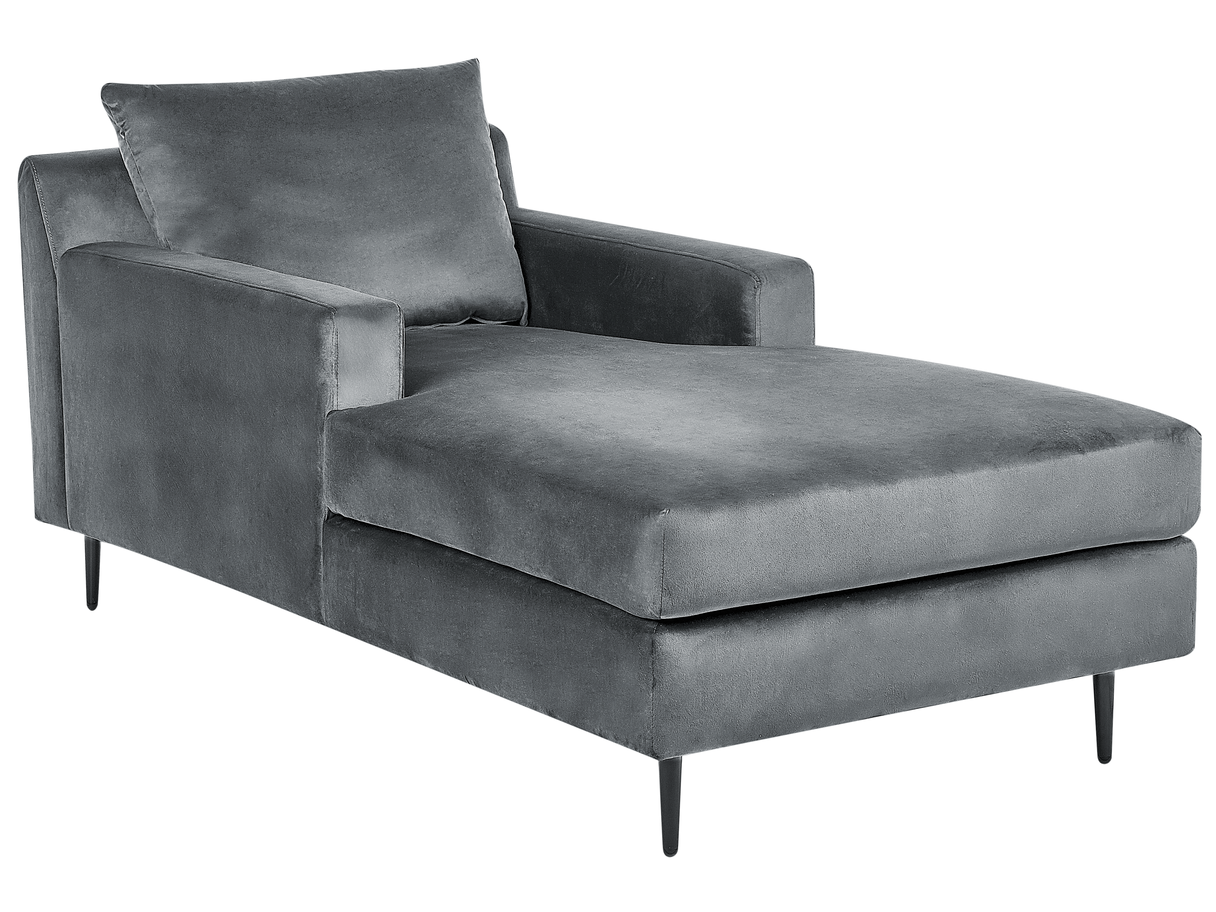 Beliani Divaani Sametti Harmaa GUERET