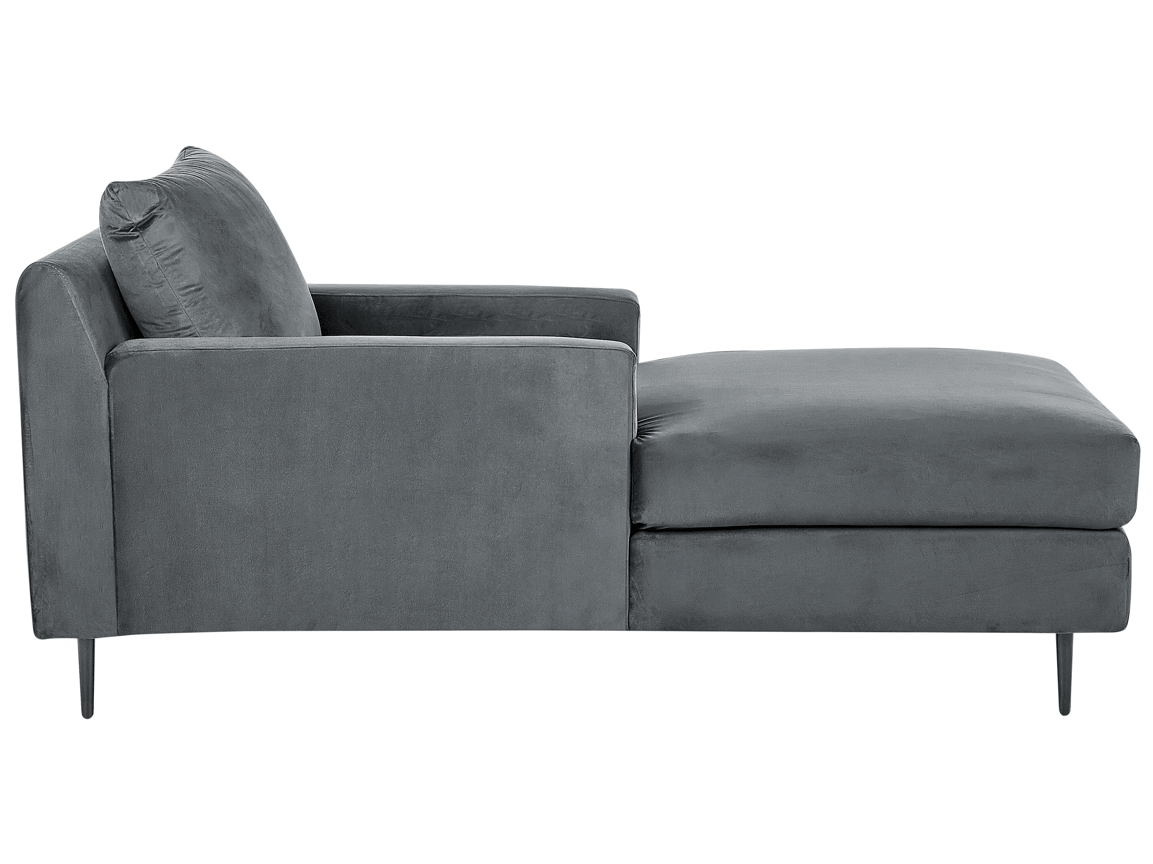 Beliani Divaani Sametti Harmaa GUERET - Image 3