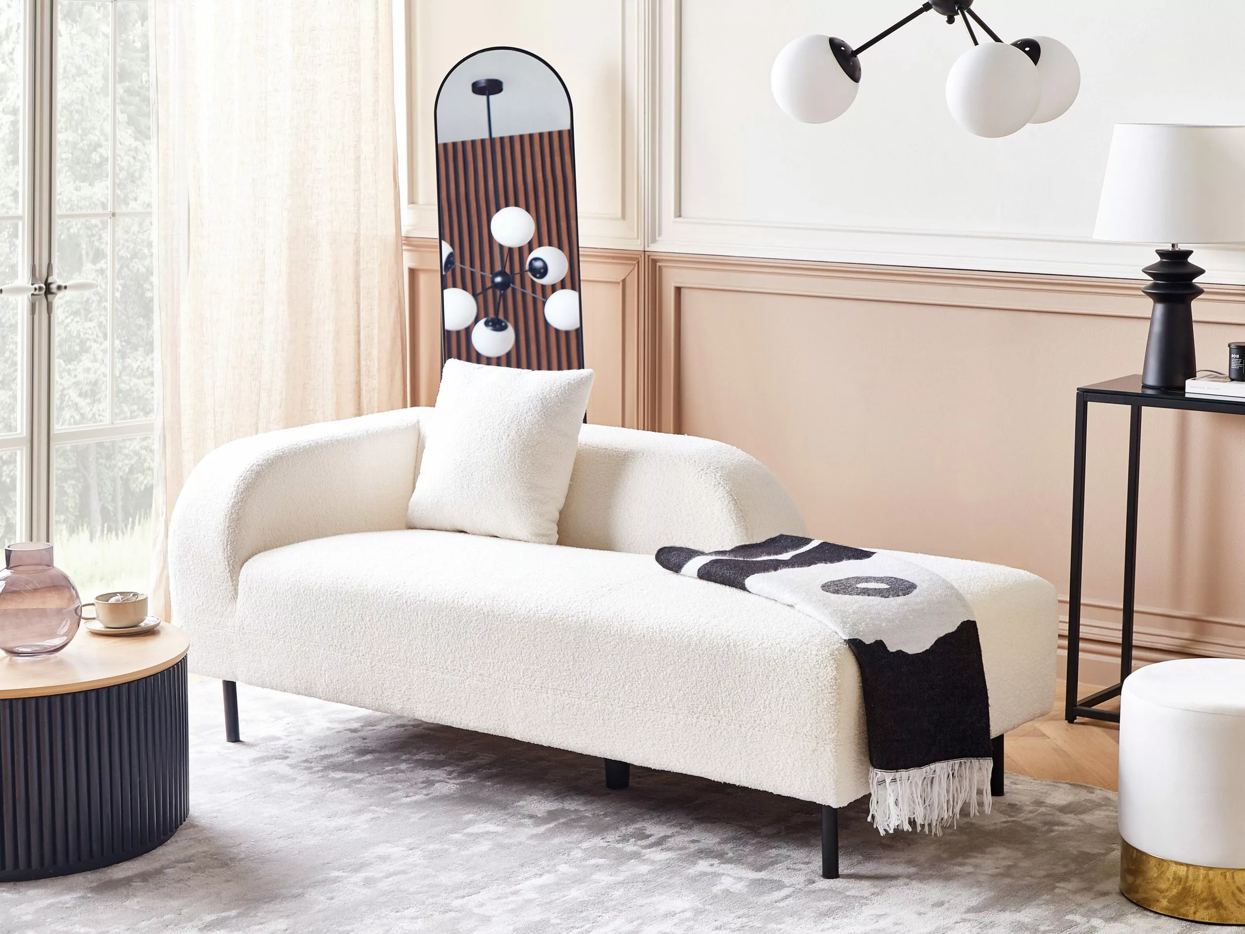 Beliani Divaani Buklee Vasenk. Valkoinen LE CRAU - Image 2