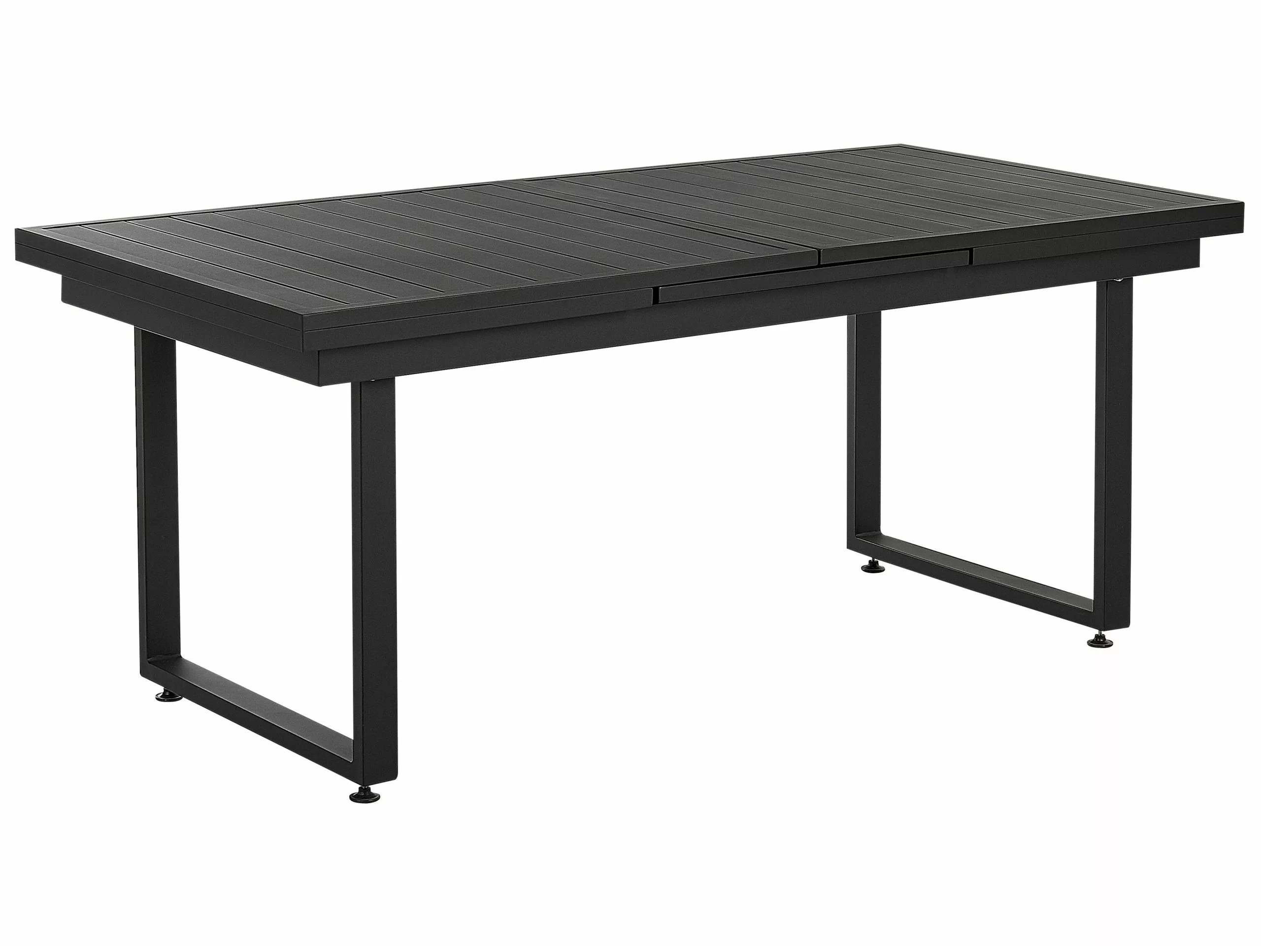 Beliani 8-istuttava Ulkoruokailuryhmä Alumiini Musta/harmaa VALCANETTO/TAVIANO - Image 6