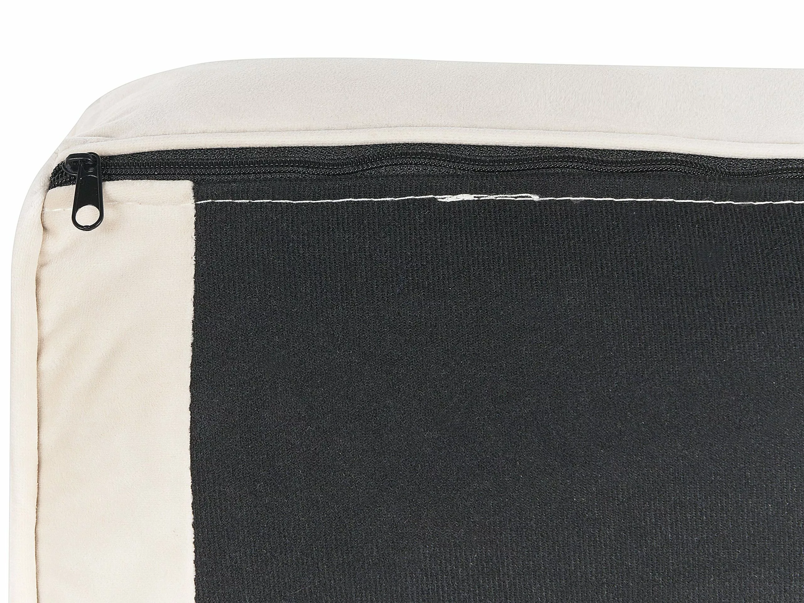 Beliani Divaani Sametti Oikeak. Beige MIRAMAS - Image 8