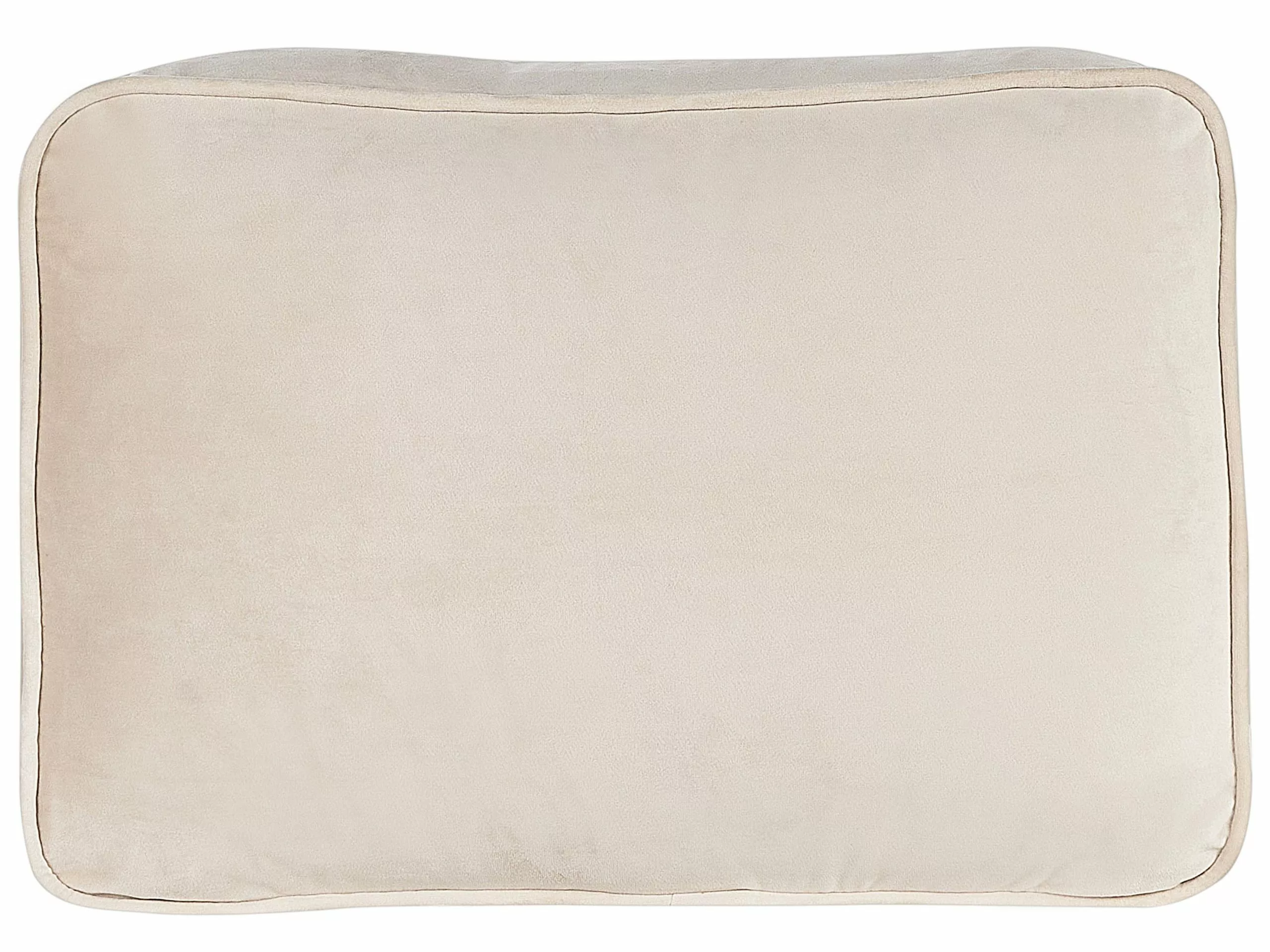 Beliani Divaani Sametti Oikeak. Beige MIRAMAS - Image 10