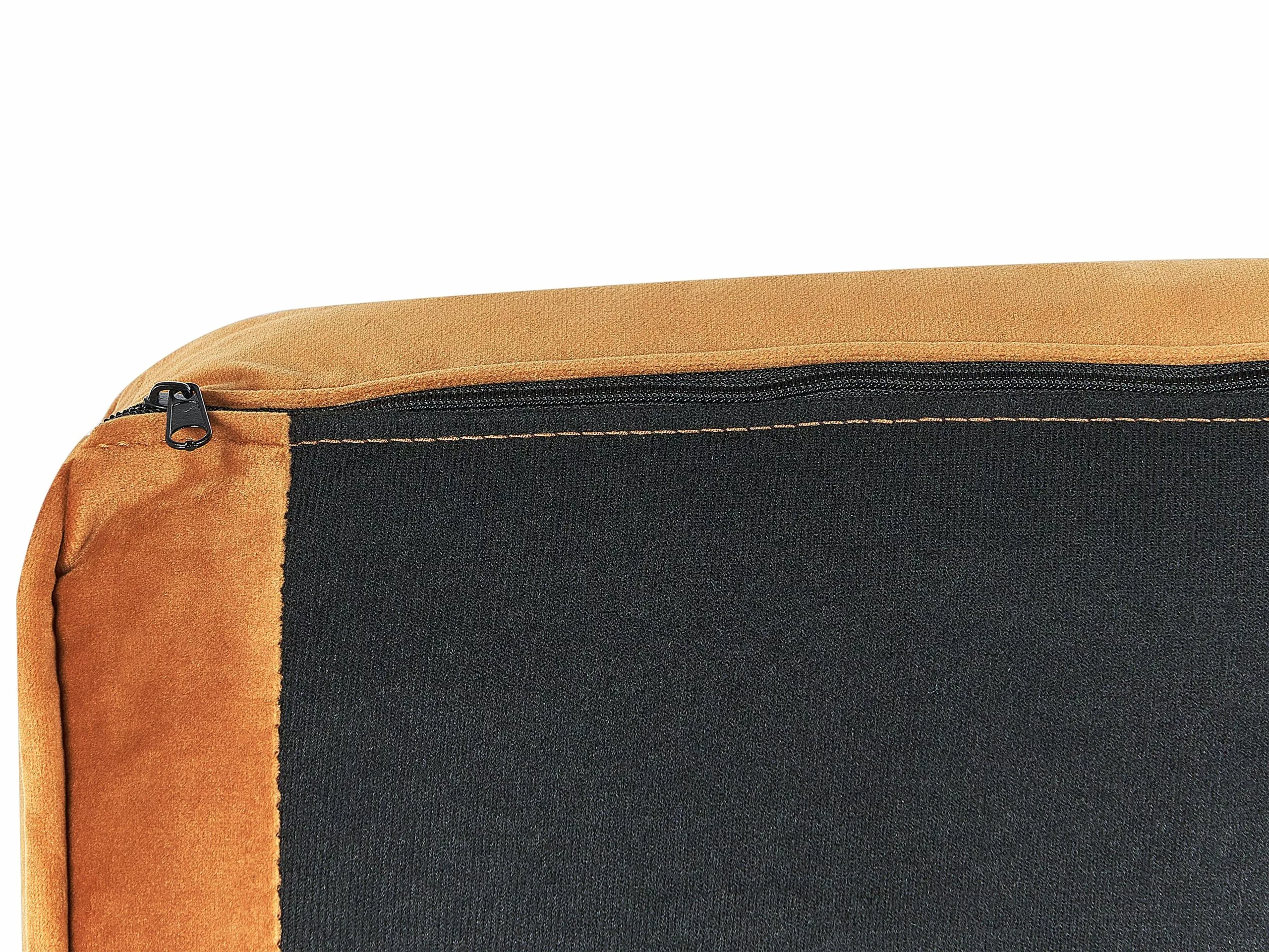 Beliani Divaani Sametti Oikeak. Oranssi MIRAMAS - Image 8