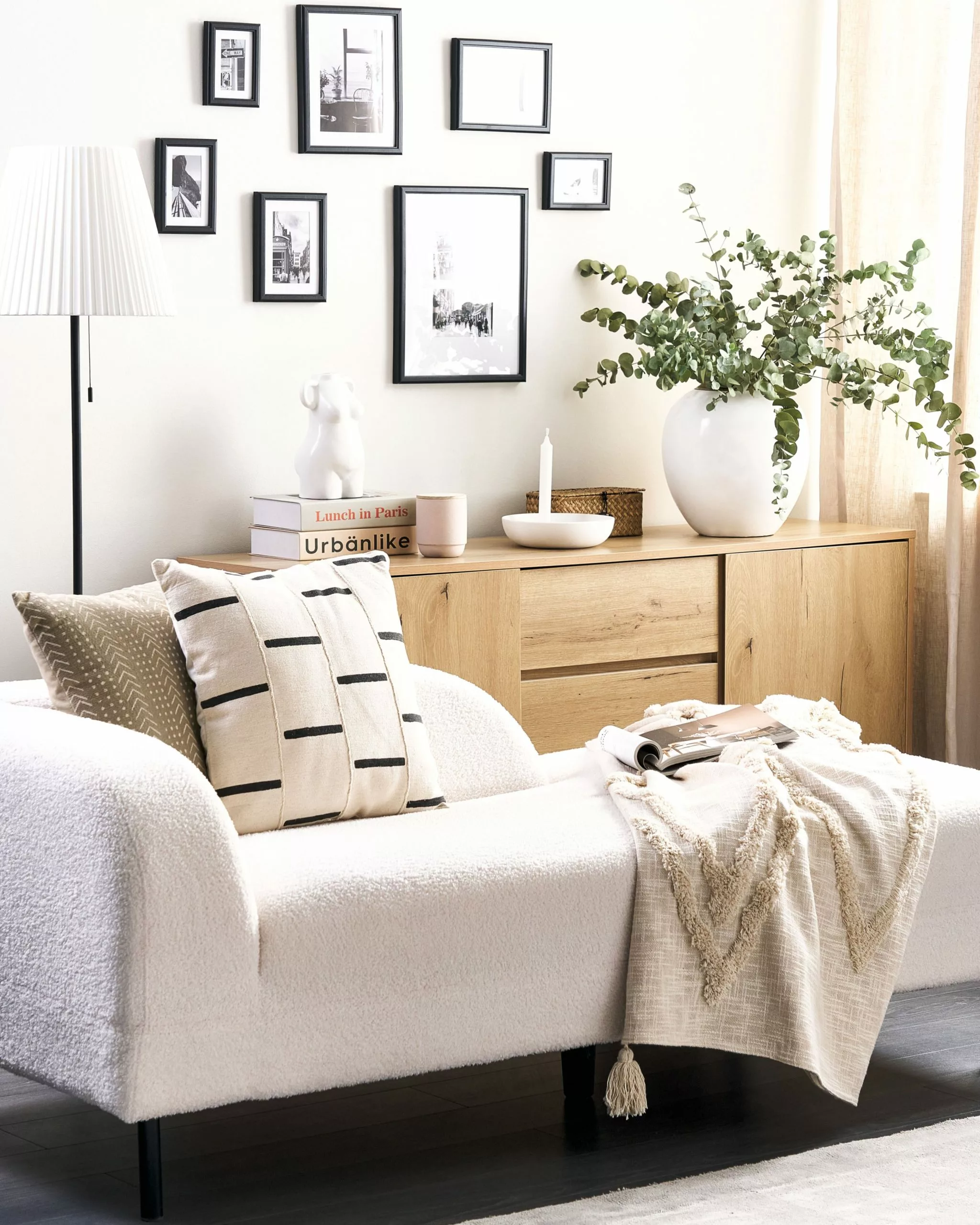 Beliani Divaani Buklee Vasenk. Valkoinen LE CRAU - Image 3