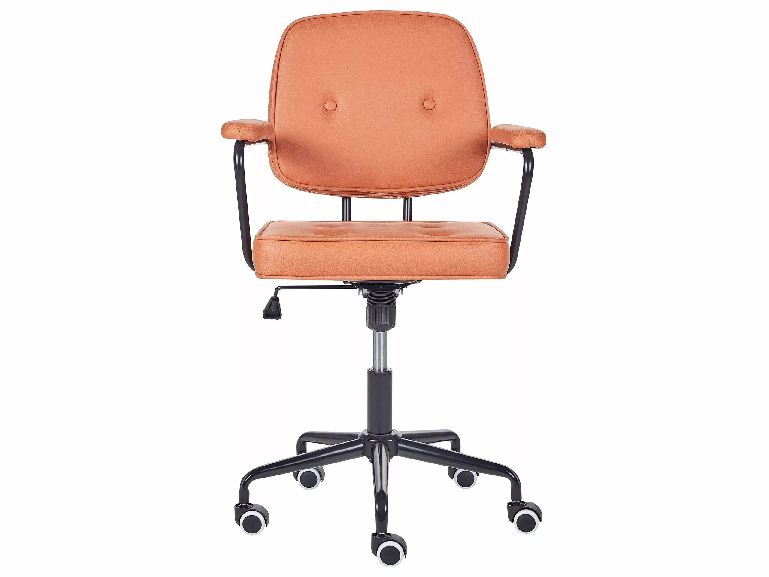 Beliani Työtuoli Keinonahka Oranssi PAWNEE - Image 4