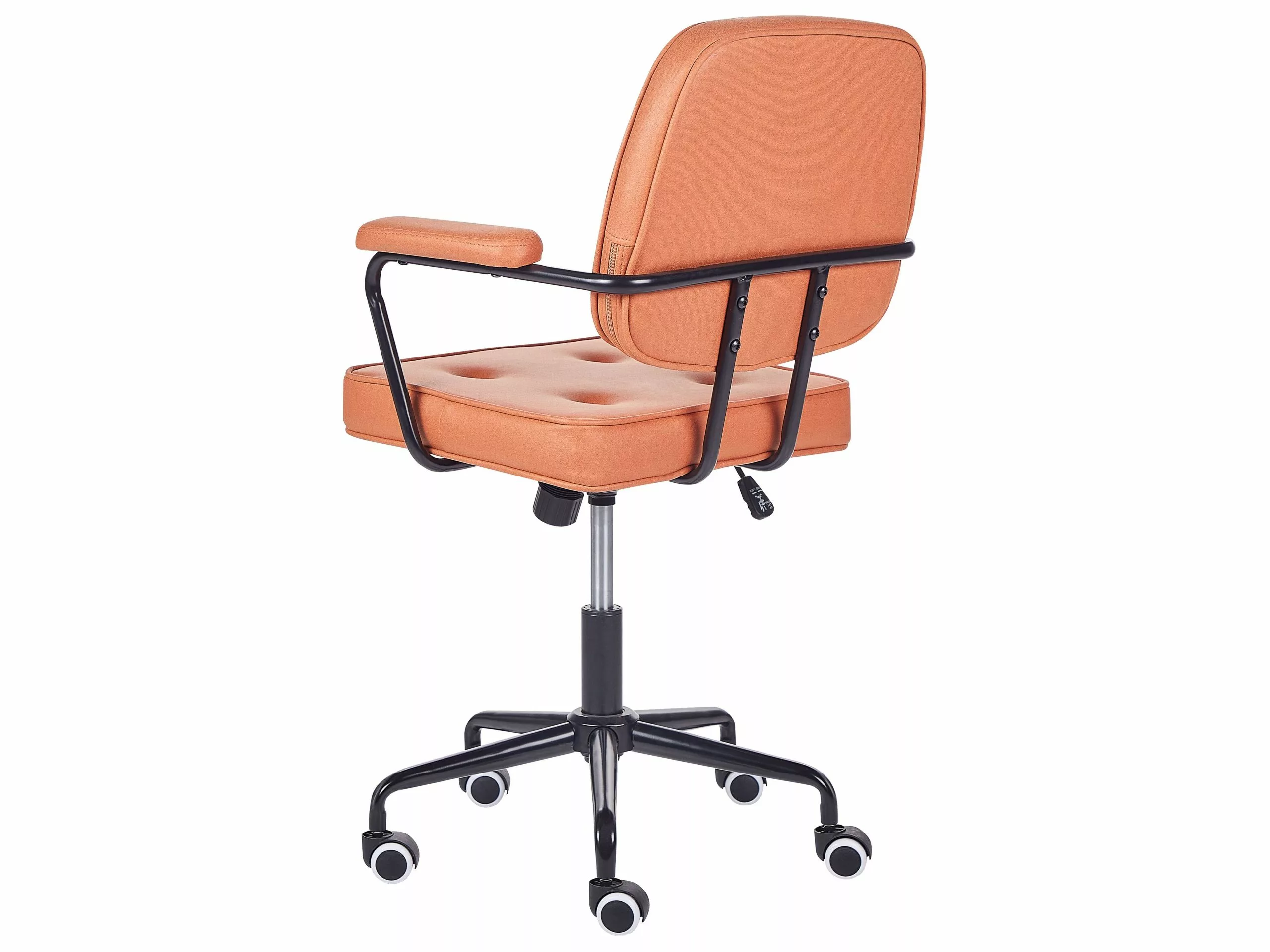 Beliani Työtuoli Keinonahka Oranssi PAWNEE - Image 6