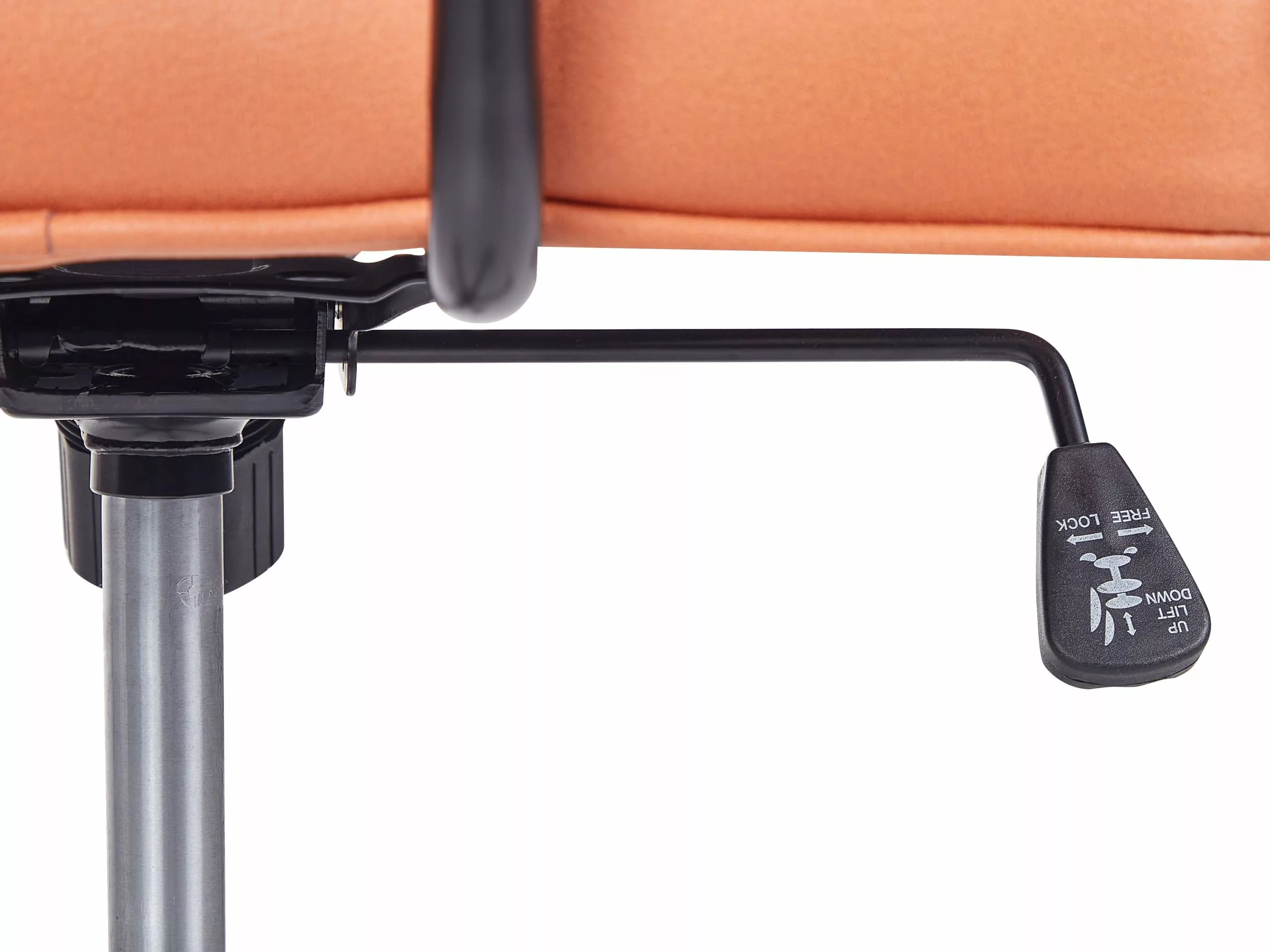 Beliani Työtuoli Keinonahka Oranssi PAWNEE - Image 8